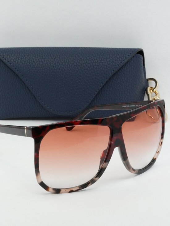 Loewe LW40001I 54T Filipa Square Sunglasses – Red Havana/Rose Havana\\ Bordeaux main image 5